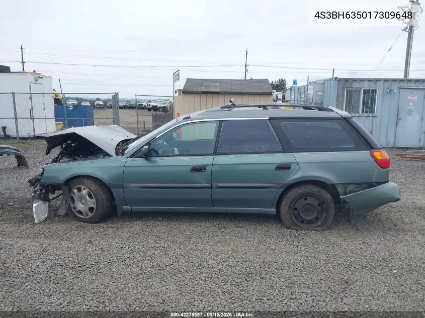 2001 Subaru Legacy L VIN: 4S3BH635017309648 Lot: 42279597