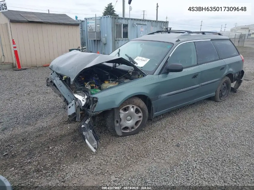 2001 Subaru Legacy L VIN: 4S3BH635017309648 Lot: 42279597