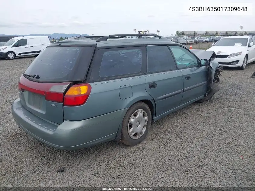2001 Subaru Legacy L VIN: 4S3BH635017309648 Lot: 42279597