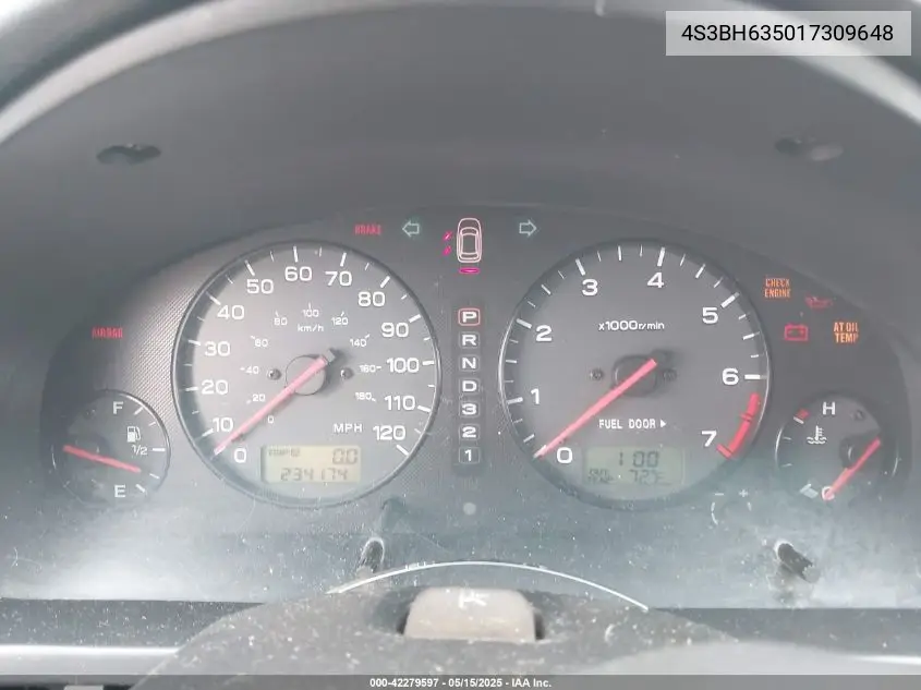 2001 Subaru Legacy L VIN: 4S3BH635017309648 Lot: 42279597