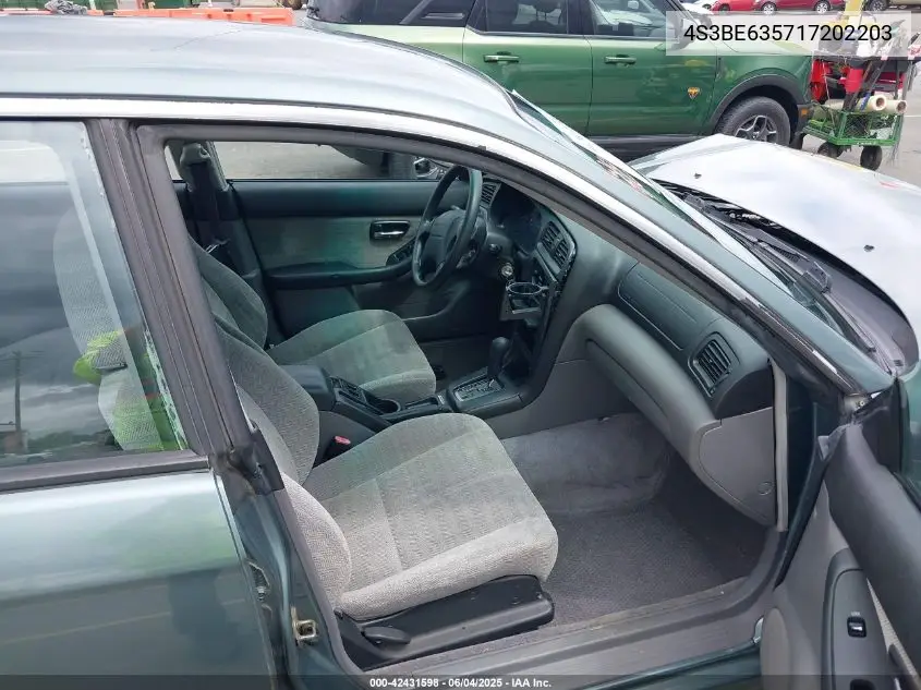 2001 Subaru Legacy L VIN: 4S3BE635717202203 Lot: 42431598