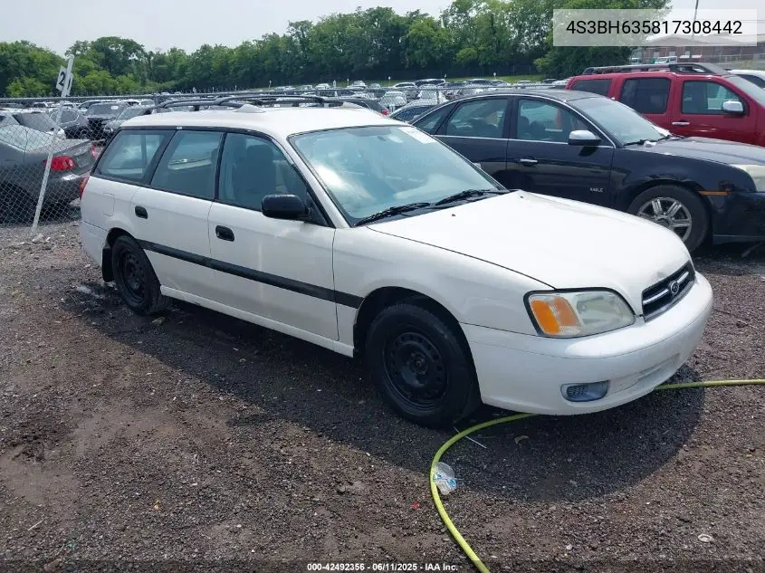 2001 Subaru Legacy L VIN: 4S3BH635817308442 Lot: 42492356