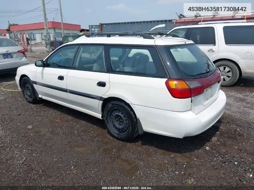 2001 Subaru Legacy L VIN: 4S3BH635817308442 Lot: 42492356
