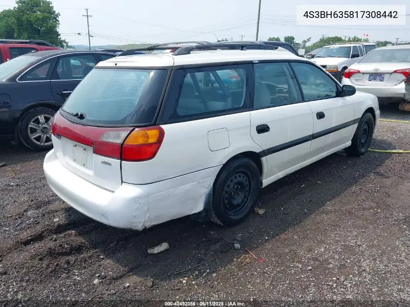 2001 Subaru Legacy L VIN: 4S3BH635817308442 Lot: 42492356
