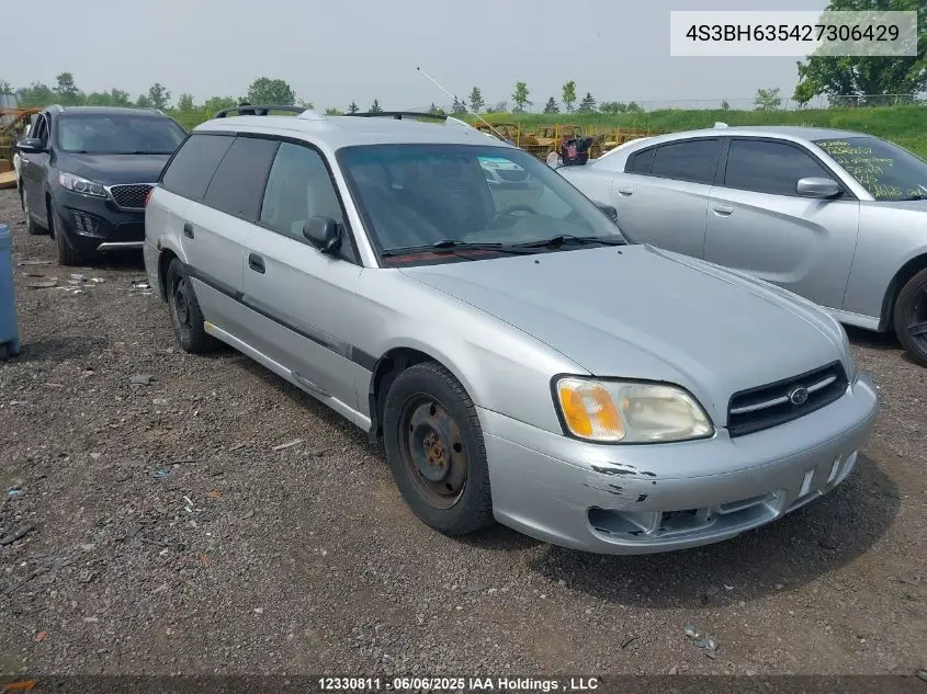 2002 Subaru Legacy L VIN: 4S3BH635427306429 Lot: 12330811
