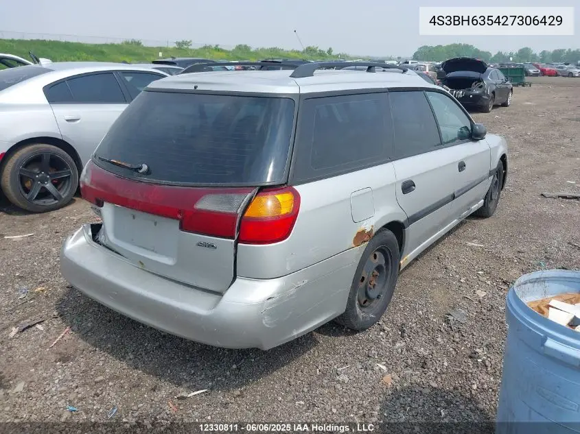2002 Subaru Legacy L VIN: 4S3BH635427306429 Lot: 12330811