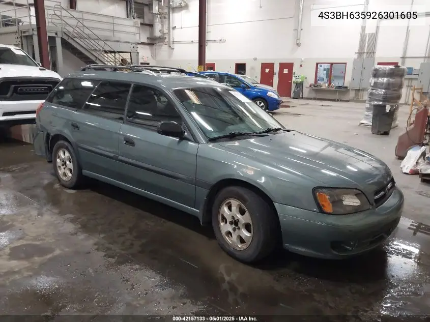 2002 Subaru Legacy L VIN: 4S3BH635926301605 Lot: 42157133