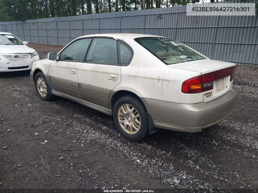 2002 Subaru Outback H6-3.0/H6-3.0 Vdc VIN: 4S3BE896427216301 Lot: 42462925
