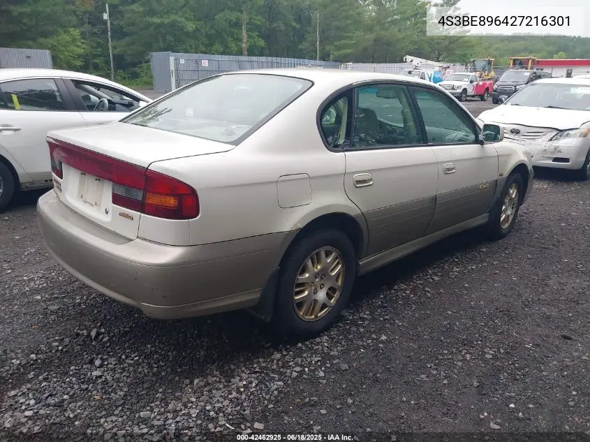 2002 Subaru Outback H6-3.0/H6-3.0 Vdc VIN: 4S3BE896427216301 Lot: 42462925