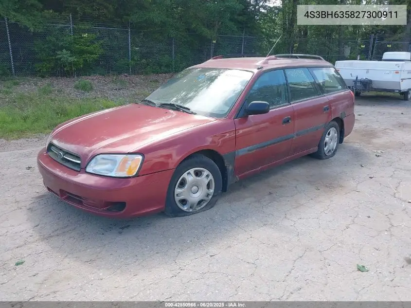 2002 Subaru Legacy L VIN: 4S3BH635827300911 Lot: 42550966