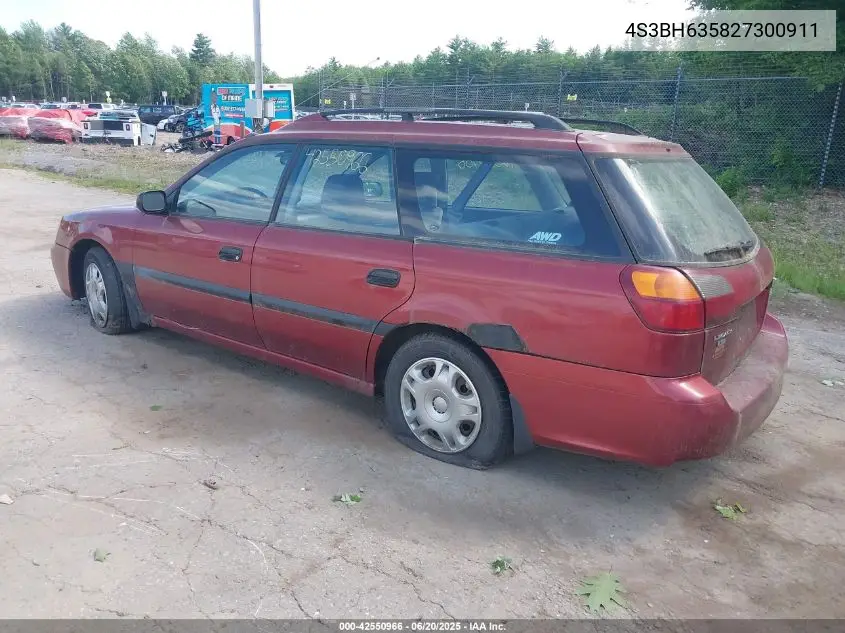 2002 Subaru Legacy L VIN: 4S3BH635827300911 Lot: 42550966