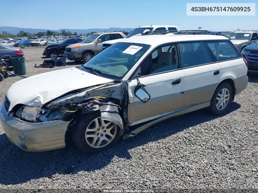 2004 Subaru Legacy Outback Awp VIN: 4S3BH675147609925 Lot: 42608853