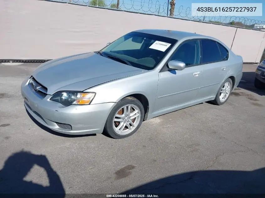 2005 Subaru Legacy 2.5I VIN: 4S3BL616257227937 Lot: 42208088