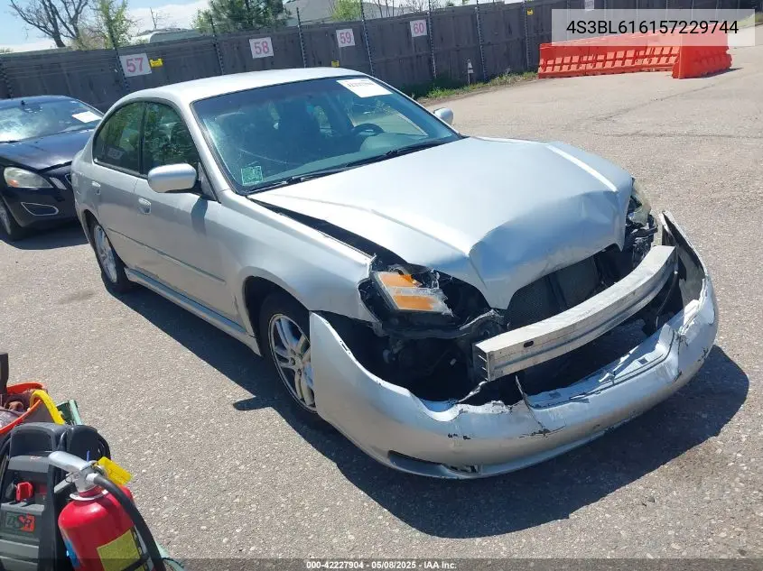 2005 Subaru Legacy 2.5I VIN: 4S3BL616157229744 Lot: 42227904