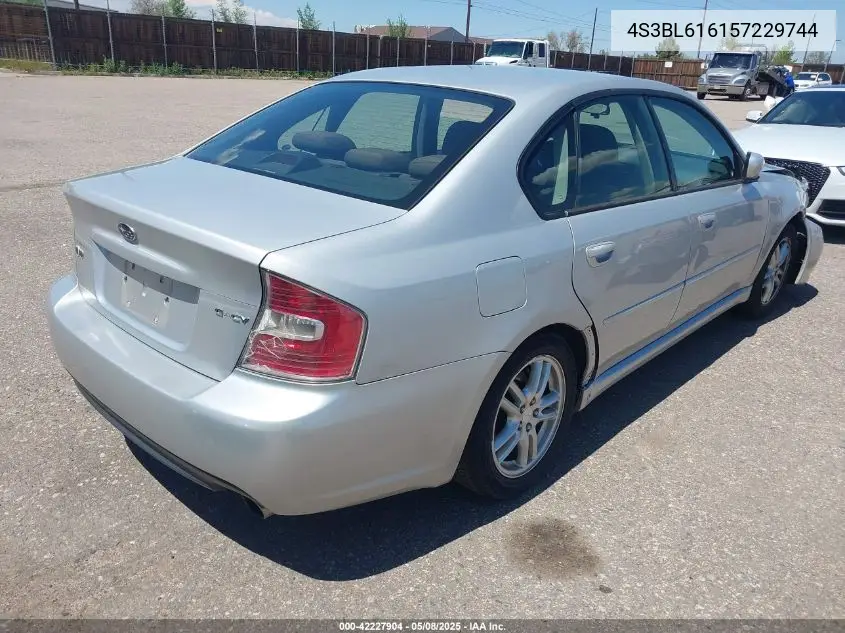 2005 Subaru Legacy 2.5I VIN: 4S3BL616157229744 Lot: 42227904
