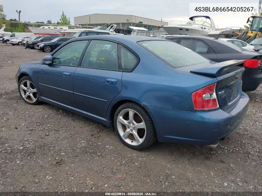 2005 Subaru Legacy 2.5Gt VIN: 4S3BL686654205267 Lot: 42235914