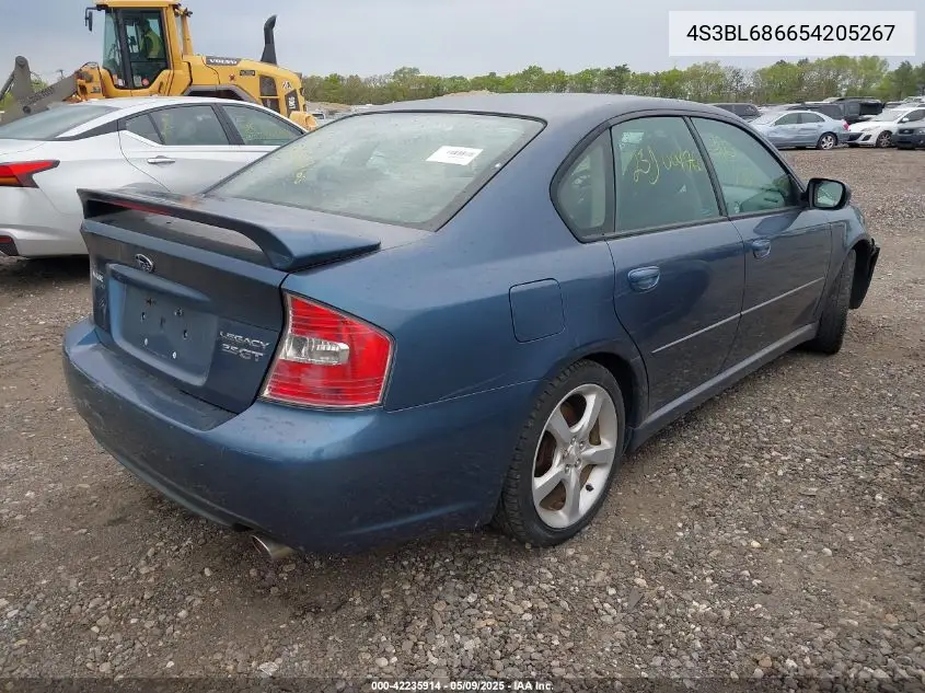 2005 Subaru Legacy 2.5Gt VIN: 4S3BL686654205267 Lot: 42235914