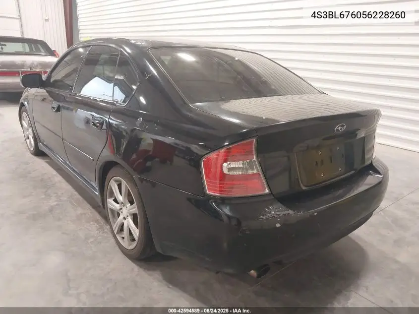 2005 Subaru Legacy 2.5Gt Limited VIN: 4S3BL676056228260 Lot: 42594589