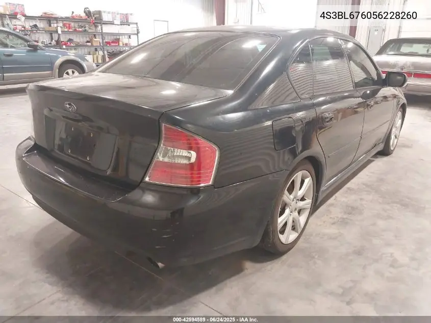 2005 Subaru Legacy 2.5Gt Limited VIN: 4S3BL676056228260 Lot: 42594589