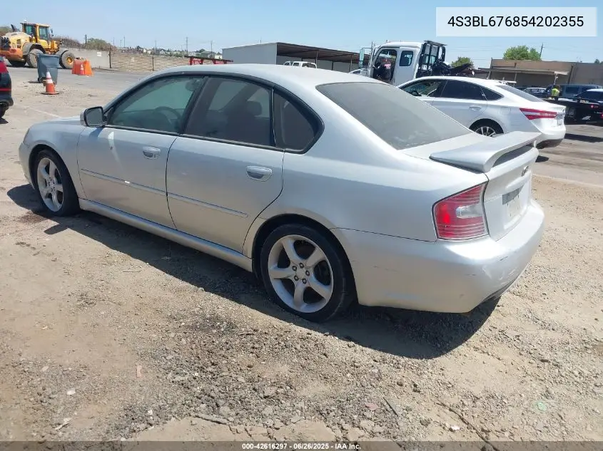 2005 Subaru Legacy 2.5Gt Limited VIN: 4S3BL676854202355 Lot: 42616297