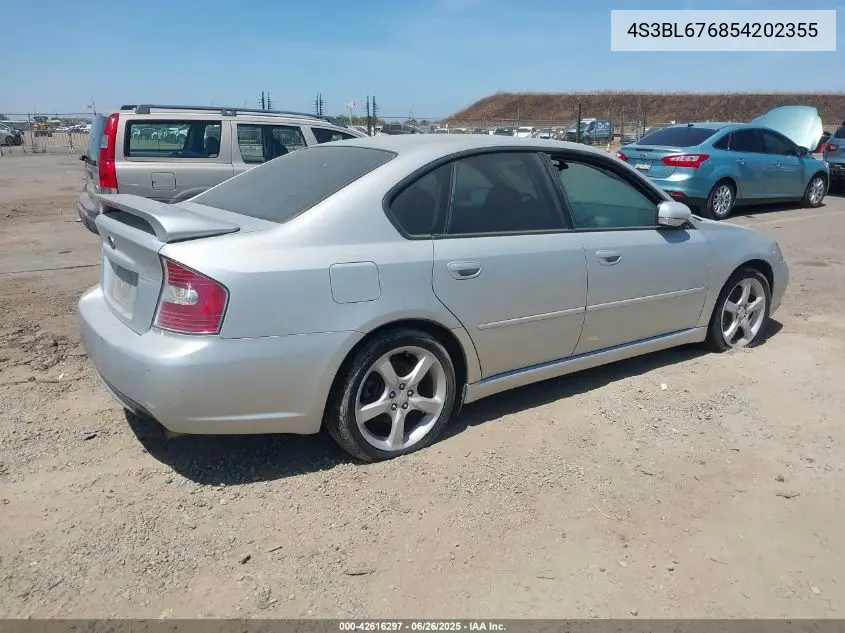 2005 Subaru Legacy 2.5Gt Limited VIN: 4S3BL676854202355 Lot: 42616297