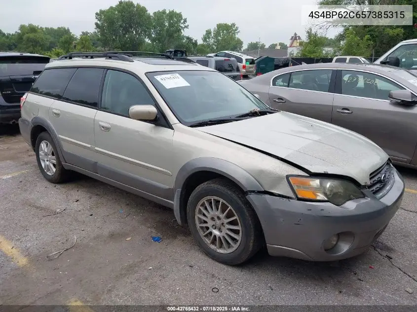 2005 Subaru Legacy Outback 2.5I Limited VIN: 4S4BP62C657385315 Lot: 42765432