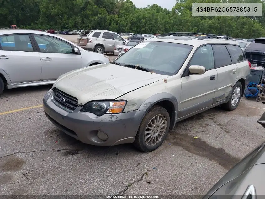 2005 Subaru Legacy Outback 2.5I Limited VIN: 4S4BP62C657385315 Lot: 42765432