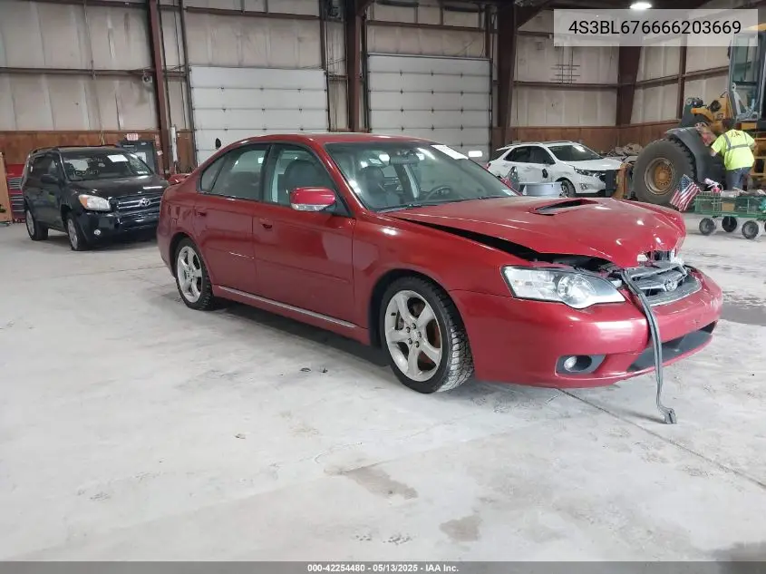 2006 Subaru Legacy 2.5Gt Limited/2.5Gt Spec.b VIN: 4S3BL676666203669 Lot: 42254480