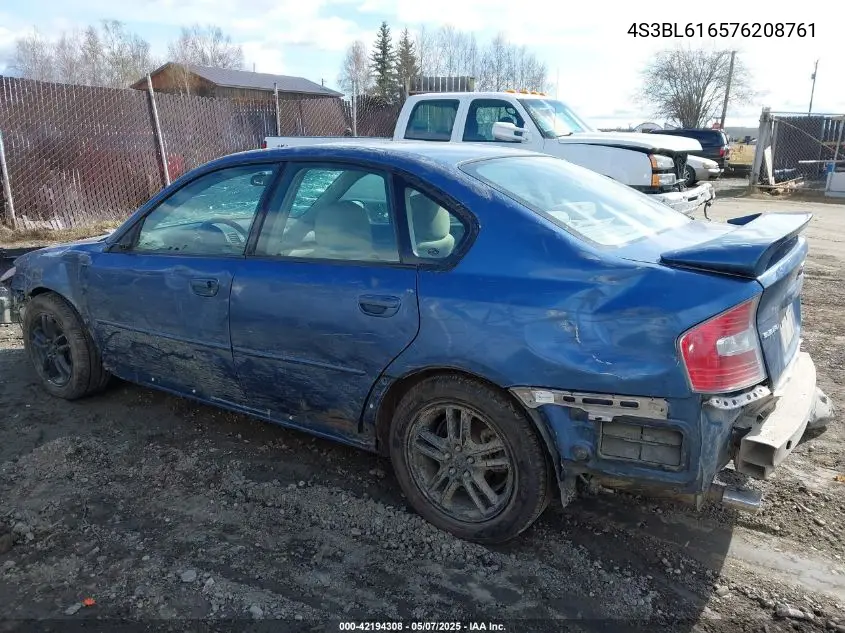 2007 Subaru Legacy 2.5I VIN: 4S3BL616576208761 Lot: 42194308