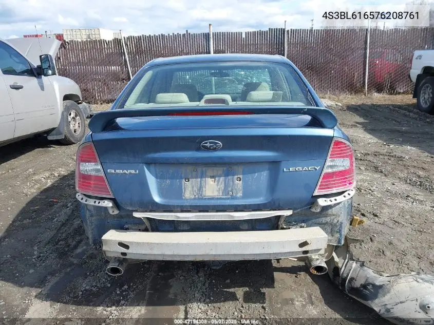 2007 Subaru Legacy 2.5I VIN: 4S3BL616576208761 Lot: 42194308