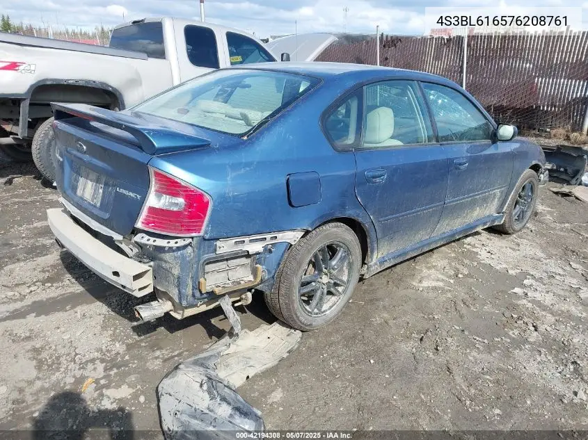 2007 Subaru Legacy 2.5I VIN: 4S3BL616576208761 Lot: 42194308