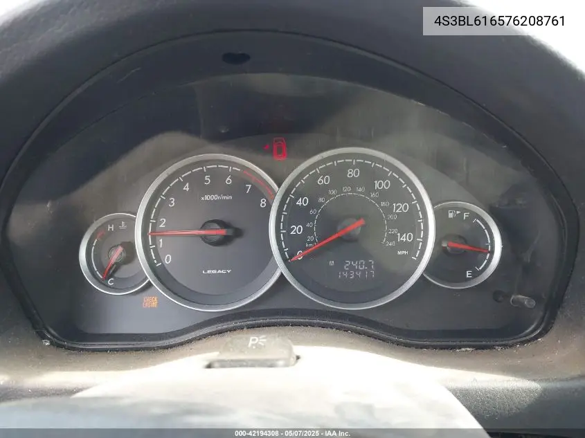 2007 Subaru Legacy 2.5I VIN: 4S3BL616576208761 Lot: 42194308