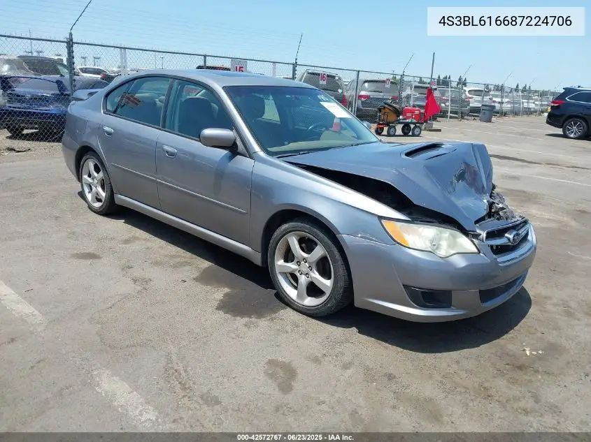 2008 Subaru Legacy 2.5I VIN: 4S3BL616687224706 Lot: 42572767