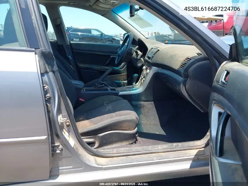 2008 Subaru Legacy 2.5I VIN: 4S3BL616687224706 Lot: 42572767