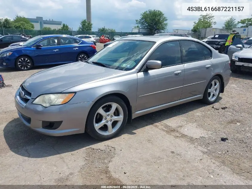2008 Subaru Legacy 2.5I VIN: 4S3BL616687221157 Lot: 42628435