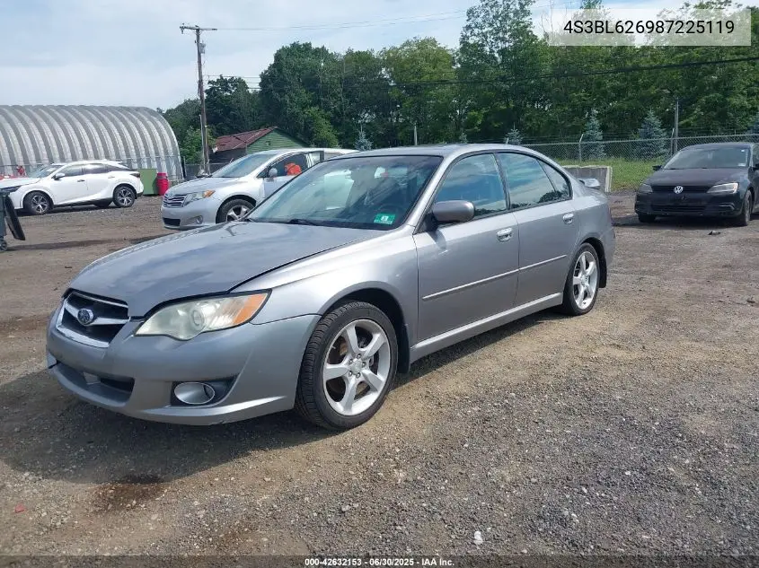 2008 Subaru Legacy 2.5I Limited VIN: 4S3BL626987225119 Lot: 42632153