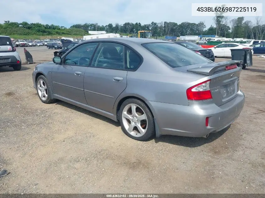 2008 Subaru Legacy 2.5I Limited VIN: 4S3BL626987225119 Lot: 42632153