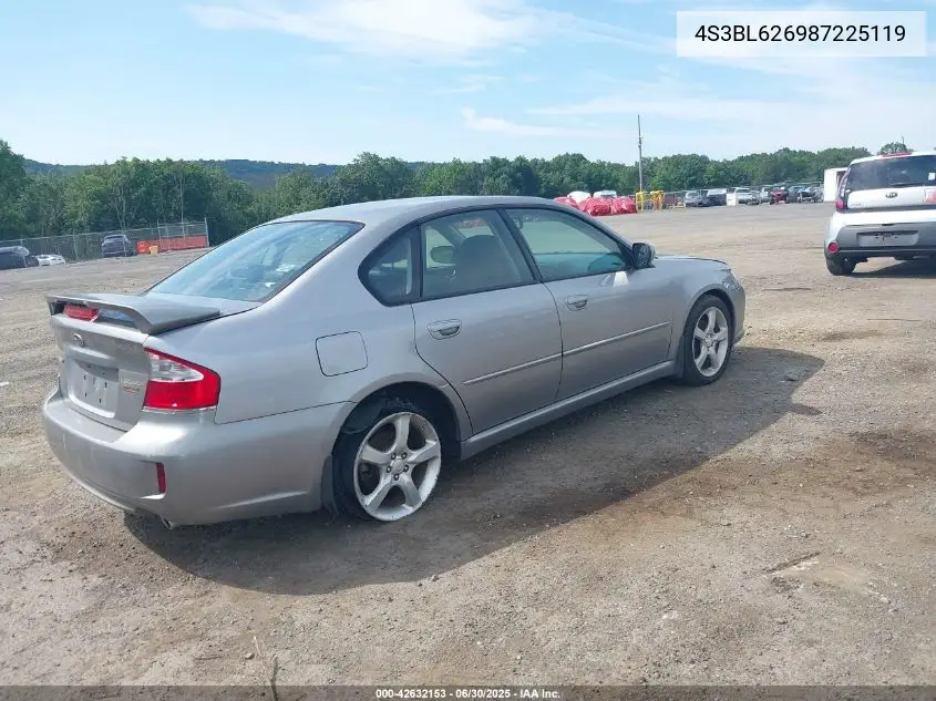 2008 Subaru Legacy 2.5I Limited VIN: 4S3BL626987225119 Lot: 42632153