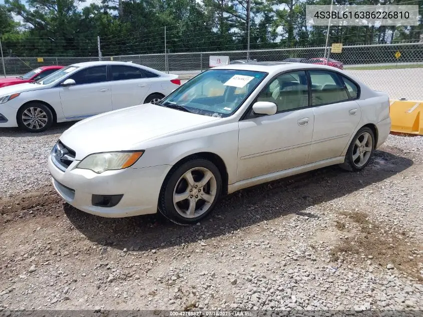 2008 Subaru Legacy 2.5I VIN: 4S3BL616386226810 Lot: 42765827