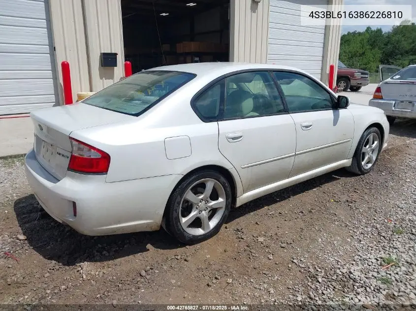 2008 Subaru Legacy 2.5I VIN: 4S3BL616386226810 Lot: 42765827