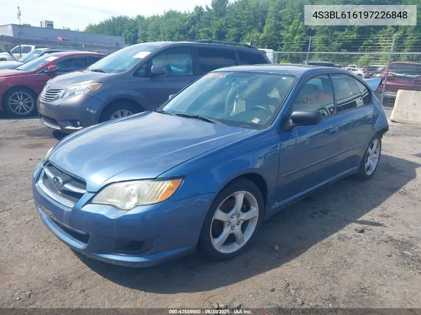 2009 Subaru Legacy 2.5I VIN: 4S3BL616197226848 Lot: 42589860