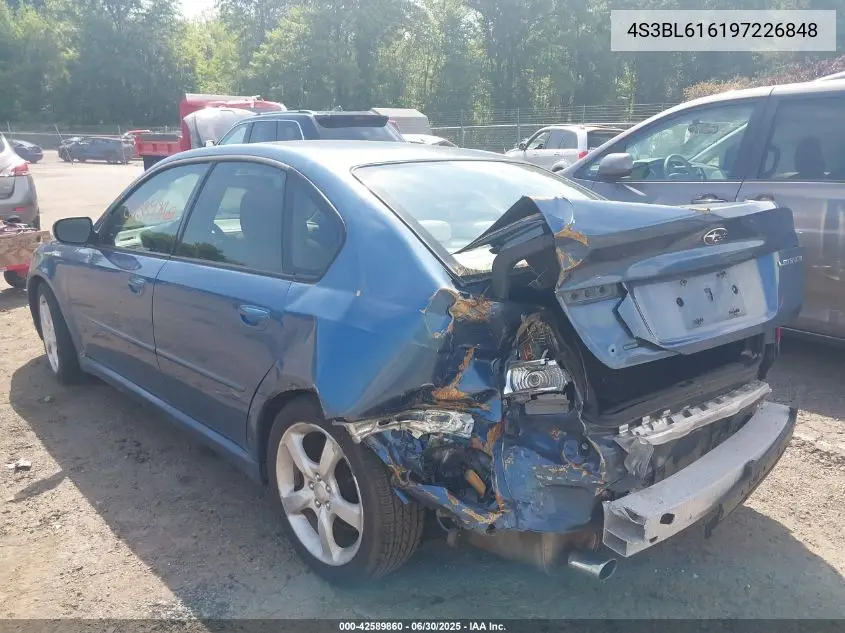 2009 Subaru Legacy 2.5I VIN: 4S3BL616197226848 Lot: 42589860