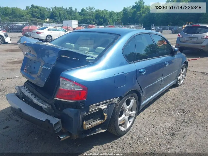 2009 Subaru Legacy 2.5I VIN: 4S3BL616197226848 Lot: 42589860
