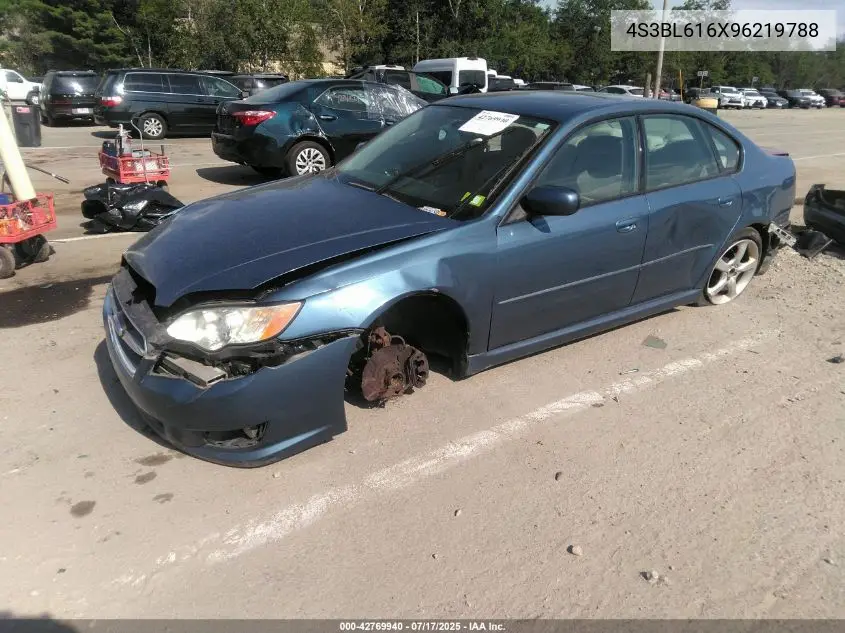 2009 Subaru Legacy 2.5I VIN: 4S3BL616X96219788 Lot: 42769940