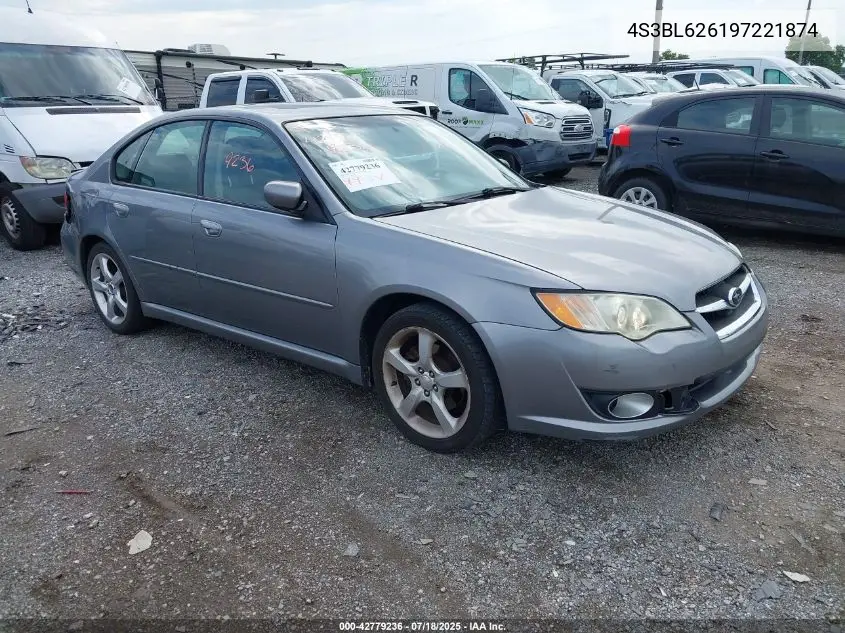 2009 Subaru Legacy 2.5I Limited VIN: 4S3BL626197221874 Lot: 42779236