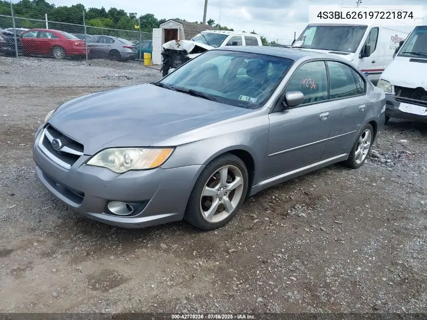 2009 Subaru Legacy 2.5I Limited VIN: 4S3BL626197221874 Lot: 42779236