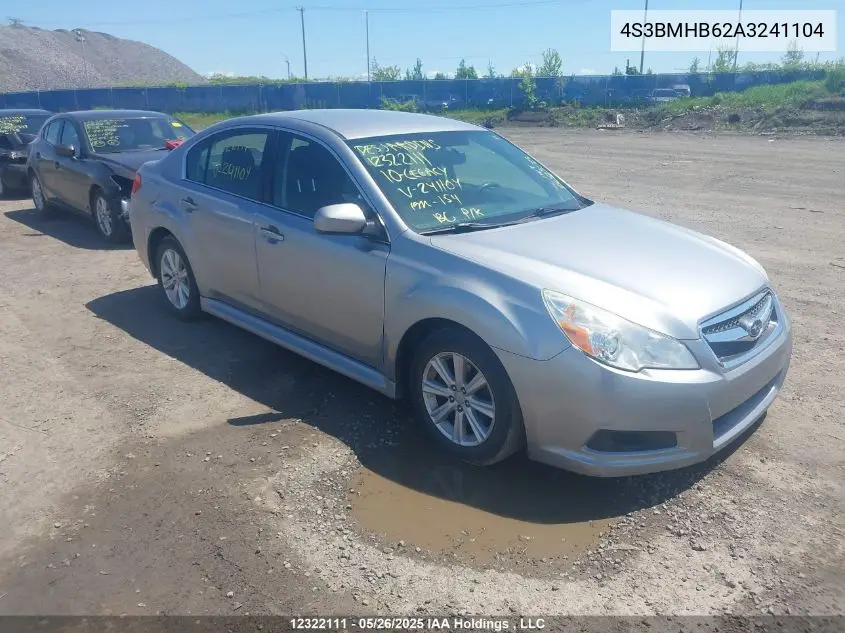 2010 Subaru Legacy 2.5I Premium VIN: 4S3BMHB62A3241104 Lot: 12322111