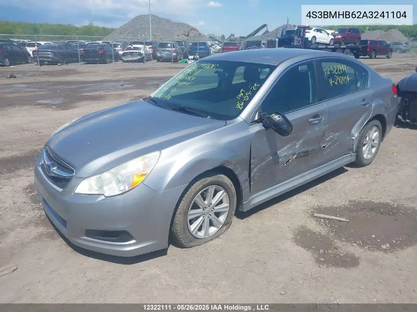 2010 Subaru Legacy 2.5I Premium VIN: 4S3BMHB62A3241104 Lot: 12322111