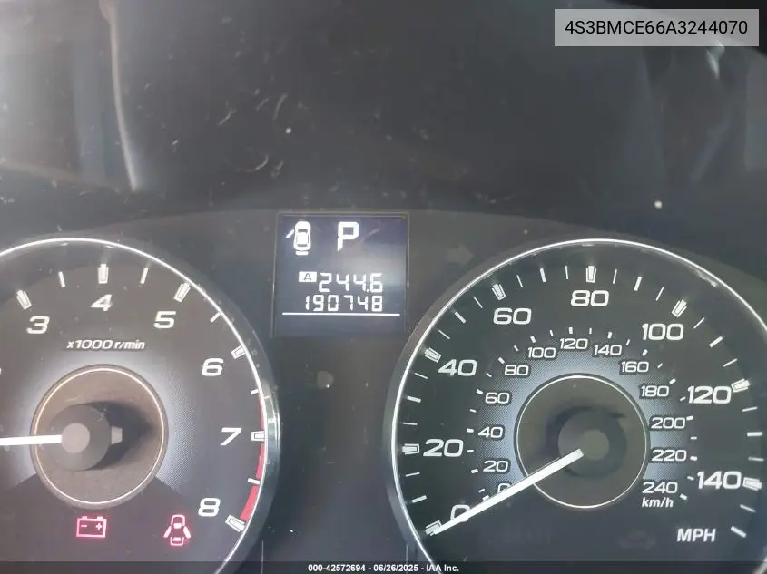 2010 Subaru Legacy 2.5I Premium VIN: 4S3BMCE66A3244070 Lot: 42572694