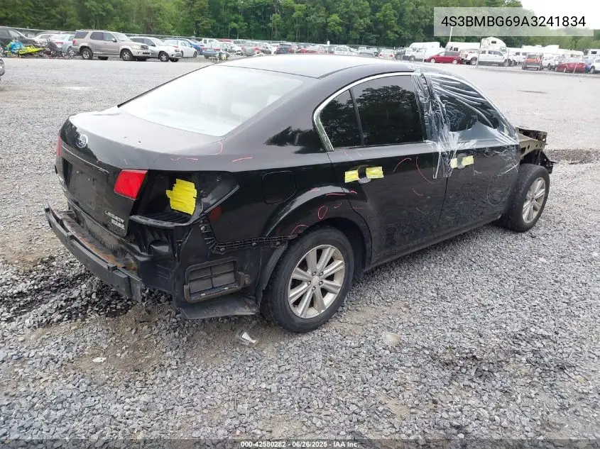 2010 Subaru Legacy 2.5I Premium VIN: 4S3BMBG69A3241834 Lot: 42580282